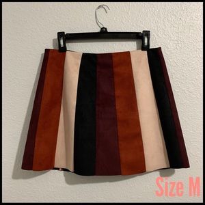 ⭐️F21 Colorblock Faux Suede Mini Skirt $9⭐️